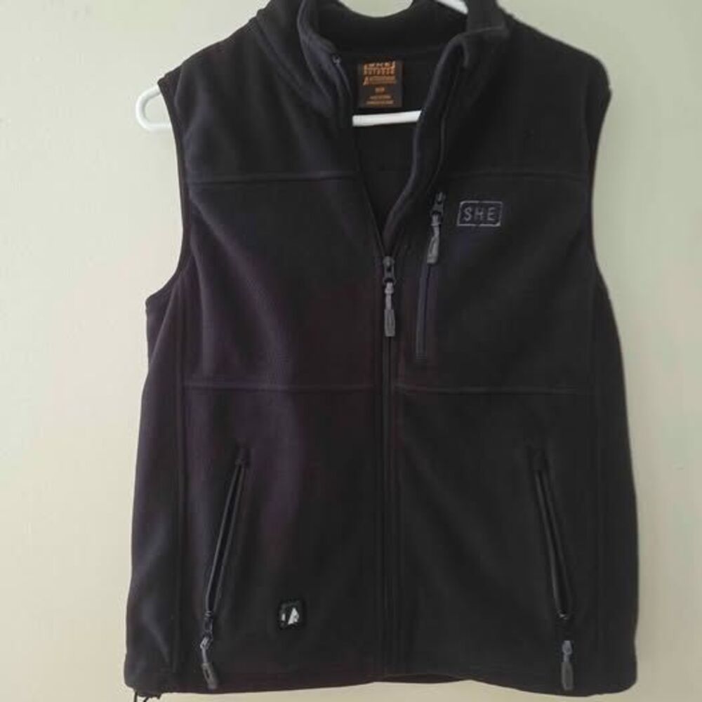 SHE Outdoor Actionheat Black Fleece Vest Medium